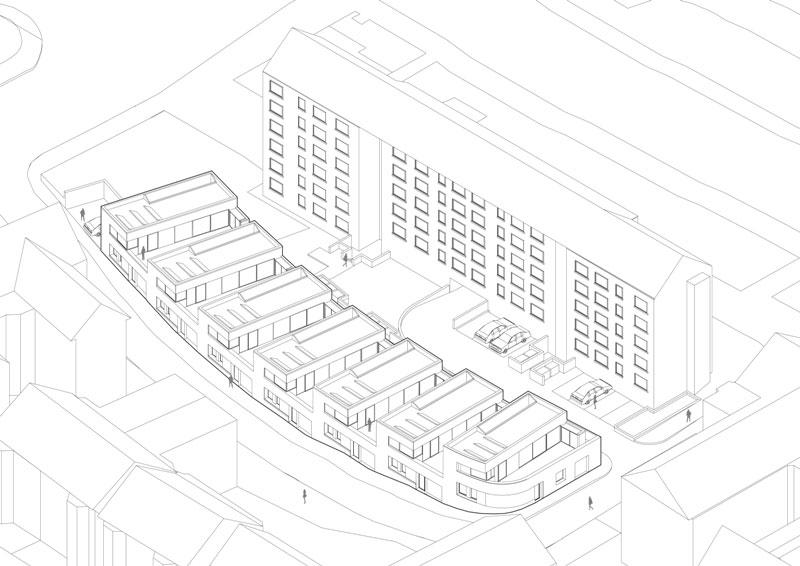 Houses at Redlands Lane, Glasgow